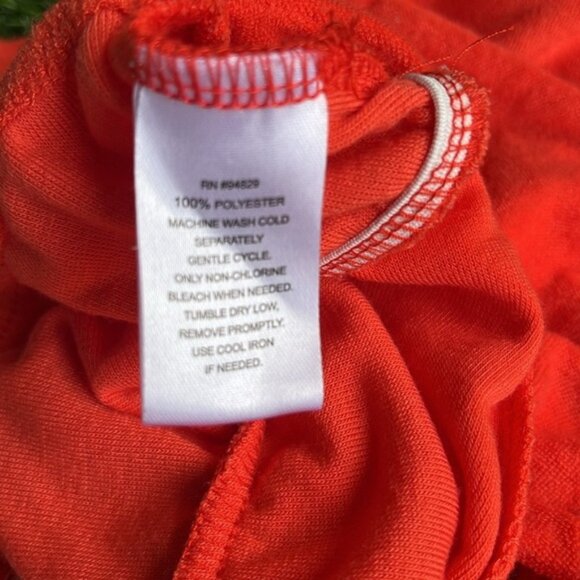 DEREK HEART Orange Terry Cloth Romper size large - Picture 6 of 6